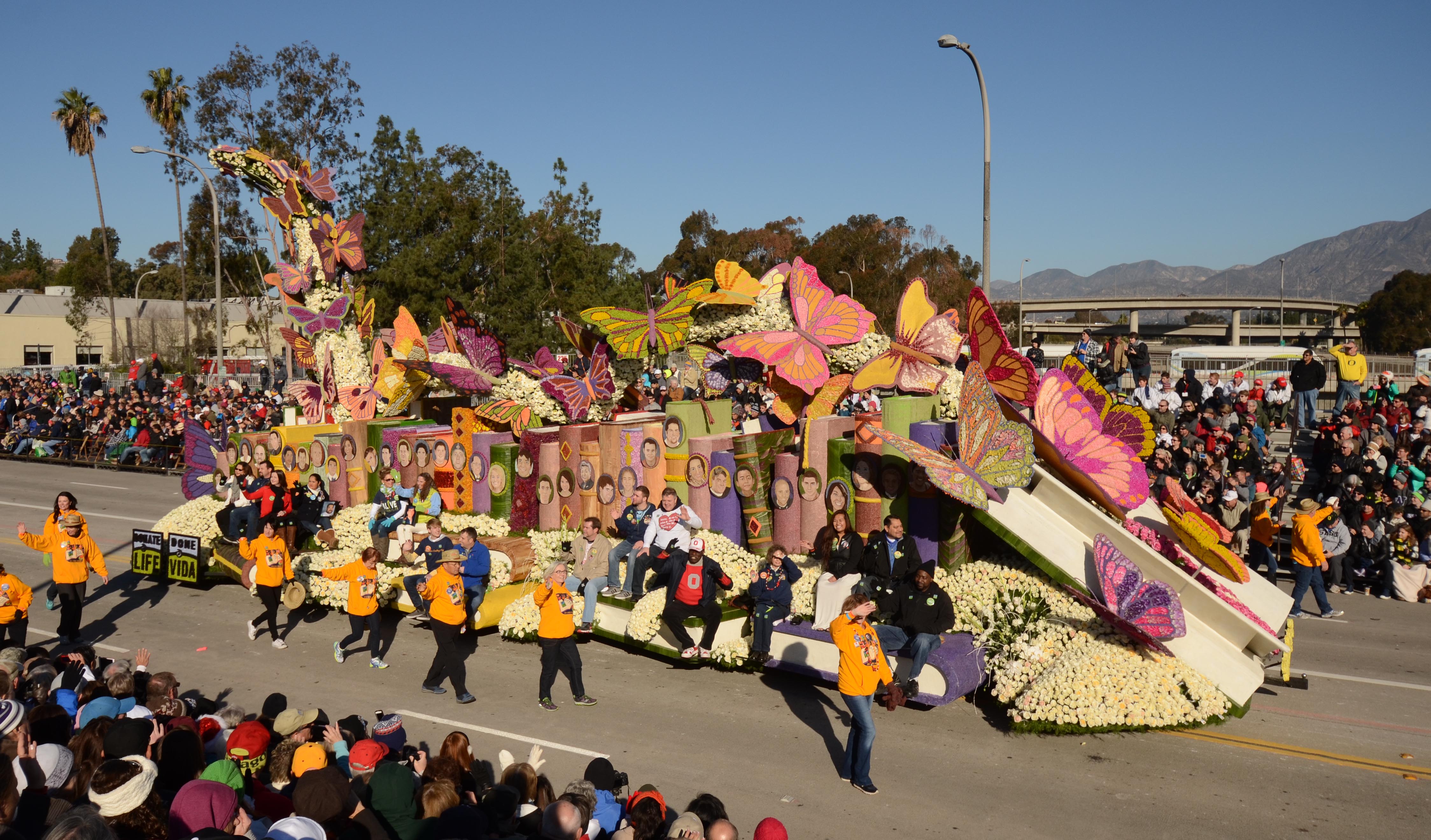 Donate Life Rose Parade Float